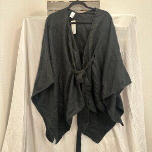 Black Belted Poncho